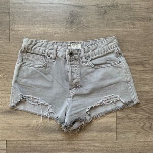 Free People Grey grey denim cut off short size 28